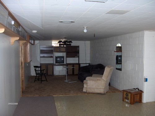 large basement room