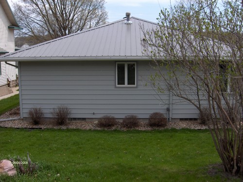 back of house and roof.