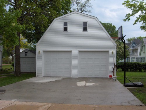 new garage and driveway