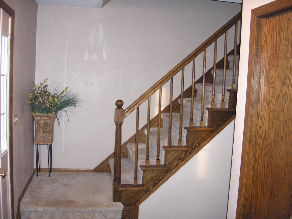 open stairway to upstairs