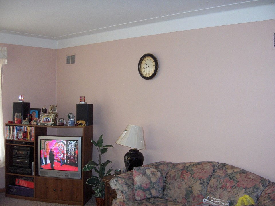 freshly painted living room.