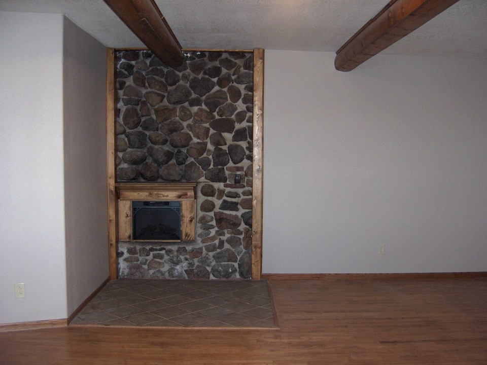 master bedroom with fire place
