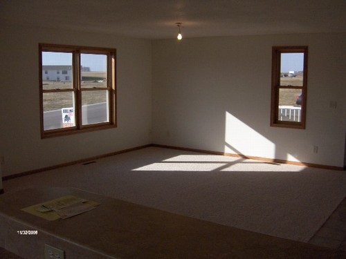 living room carpet is the only boundary as this room is wide open.  these are andersen tilt in windows.