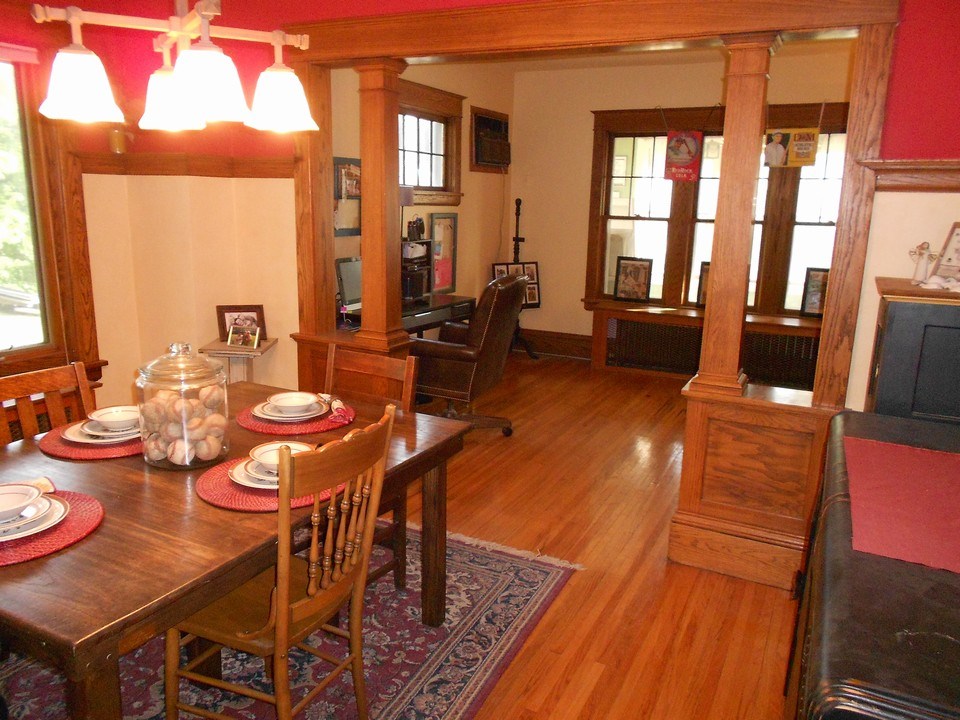 both dining room and living room