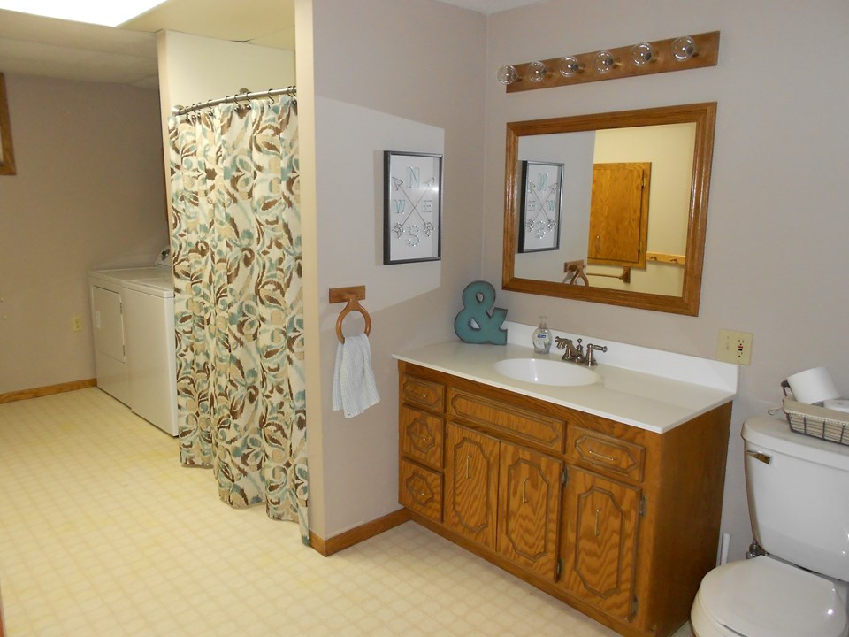 bathroom and laundry