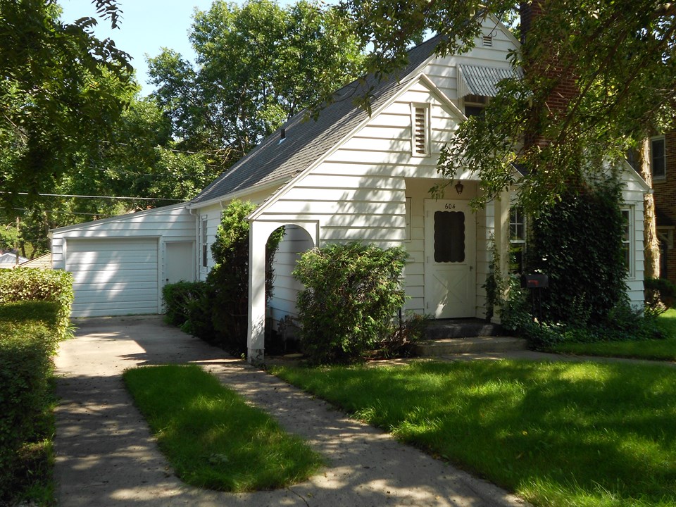 front of home single garage