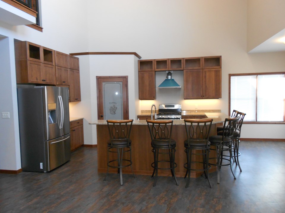 kitchen cambria countertops. birch company cabinets that have soft close. stainless appliances. walk in pantry.