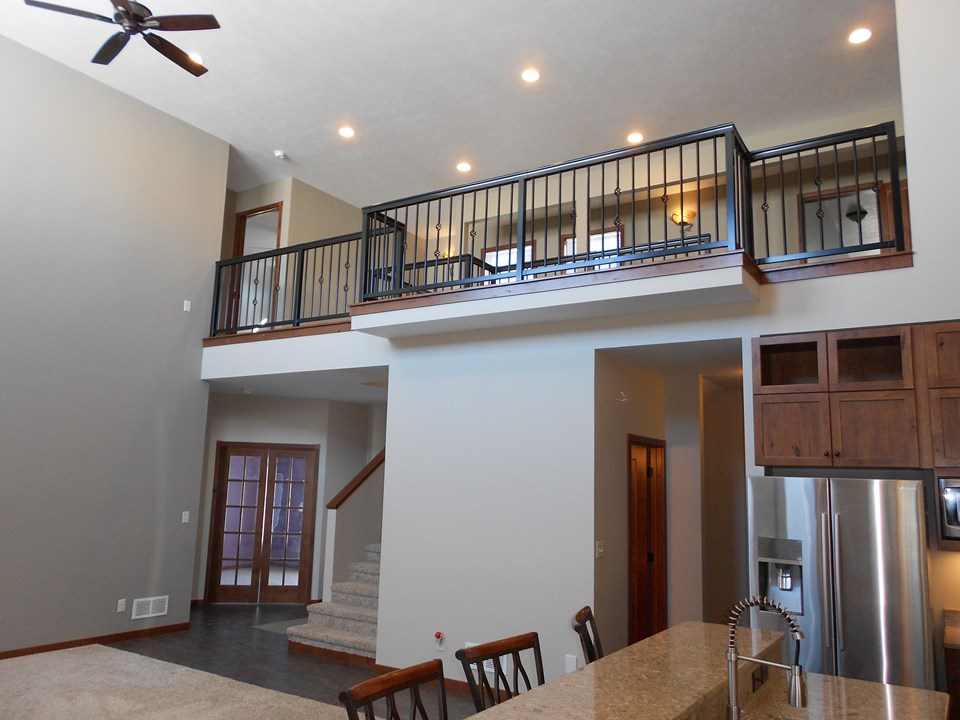 view of upstairs from living room