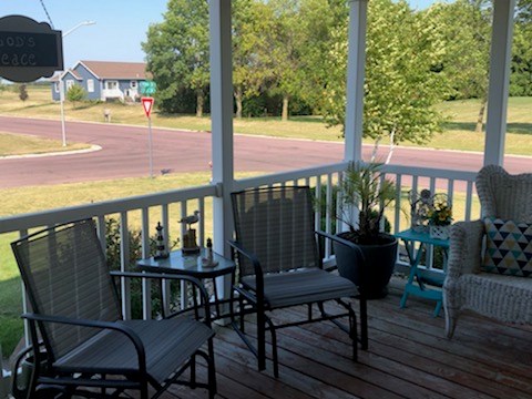 open front porch