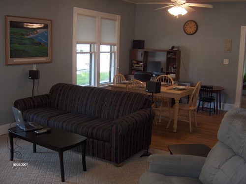 living room view to dining area