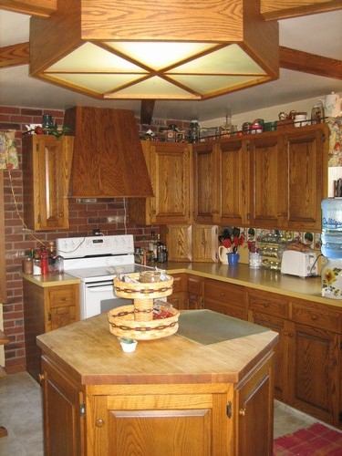 kitchen with an island