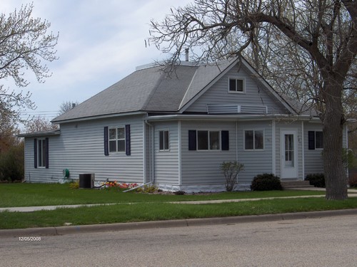 front of the house facing the school