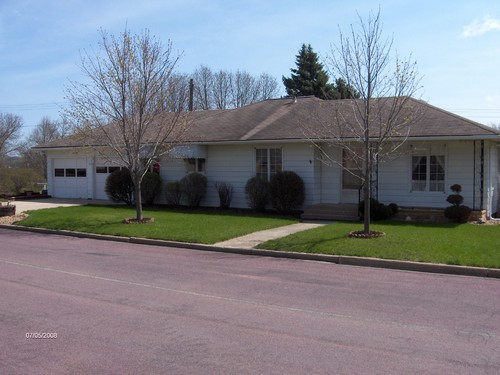 front view of house on a quiet street