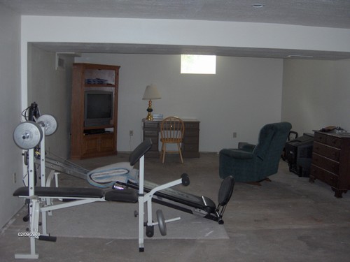 basement all walls, windows, and ceilings are done. just add carpet.