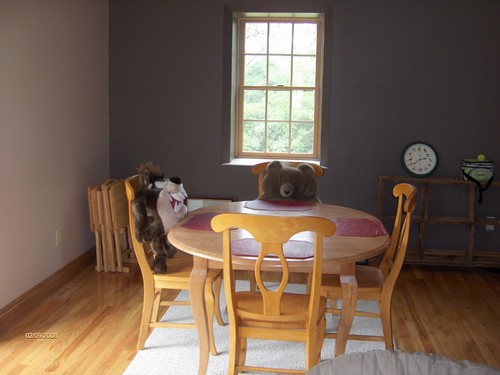 dining area just off of the kitchen and the living area.