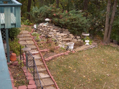 landscaped backyard