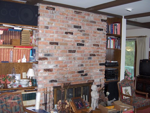 main floor wood burning fireplace