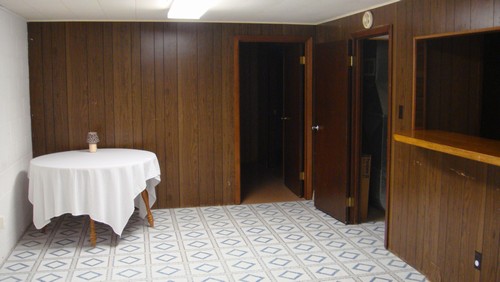 downstairs game room or craft area? you decide.