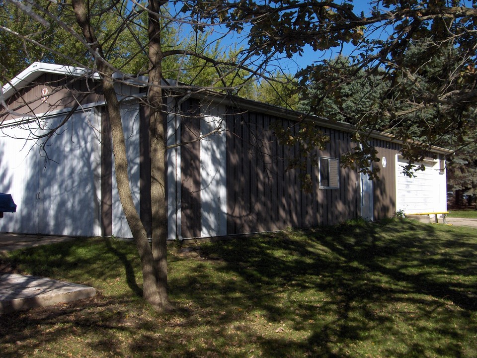 one of the outbuildings two entrances and cement floors