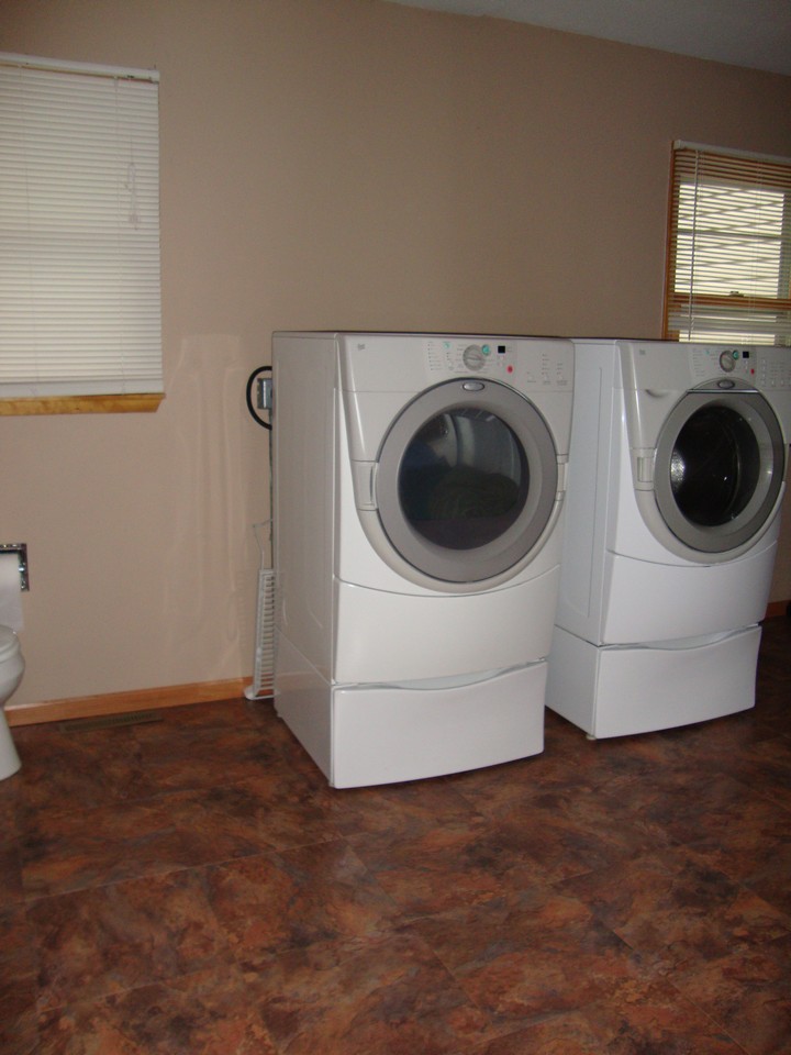 half bath and laundry room