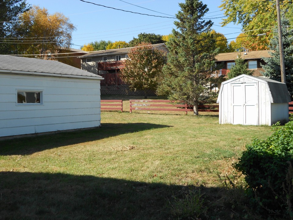 backyard with shed