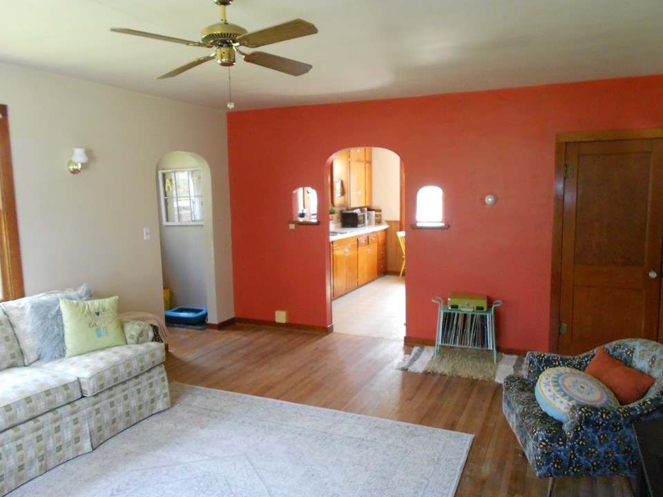 floorplan of living room and kitchen