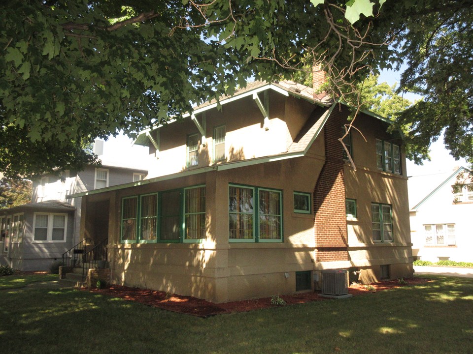 front of home corner lot