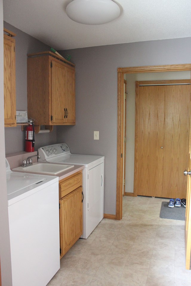 main floor laundry and half bath