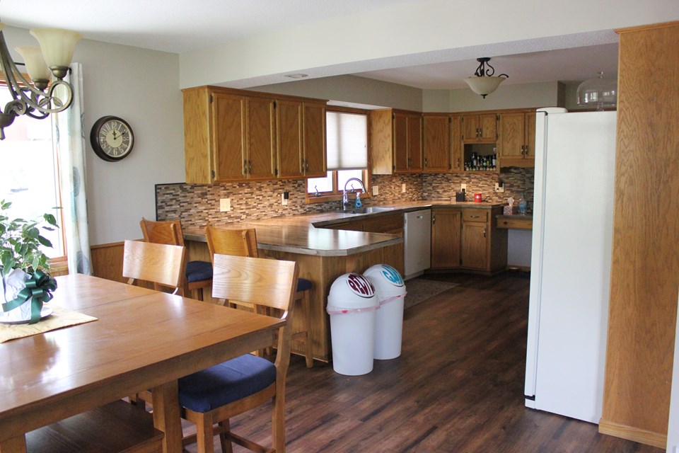 dining room and kitchen