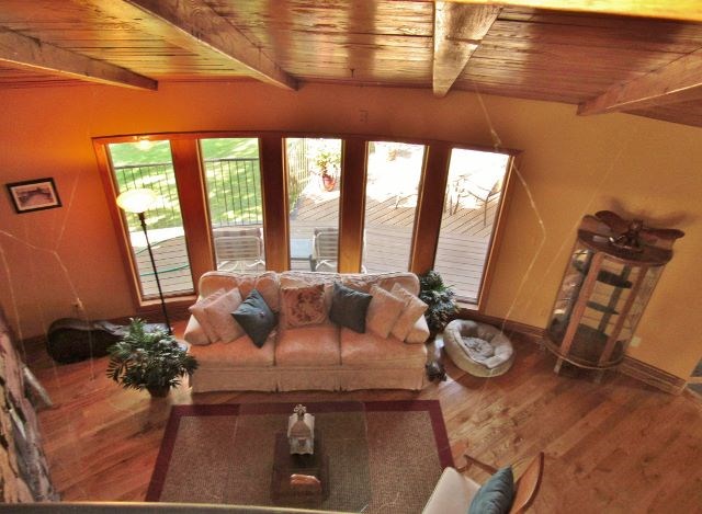 living room from elevated office