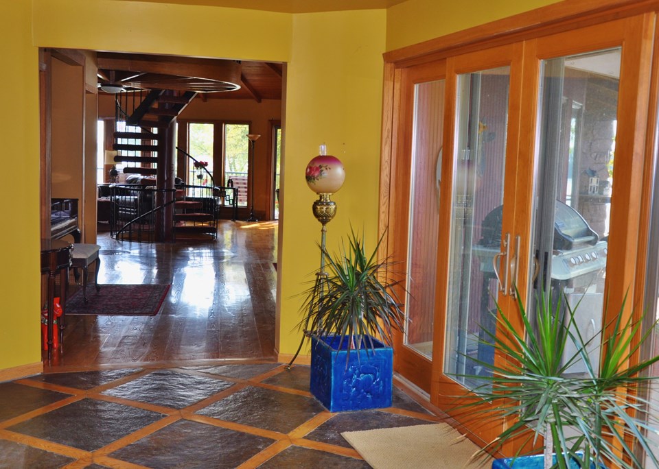 front entry area open to the living room