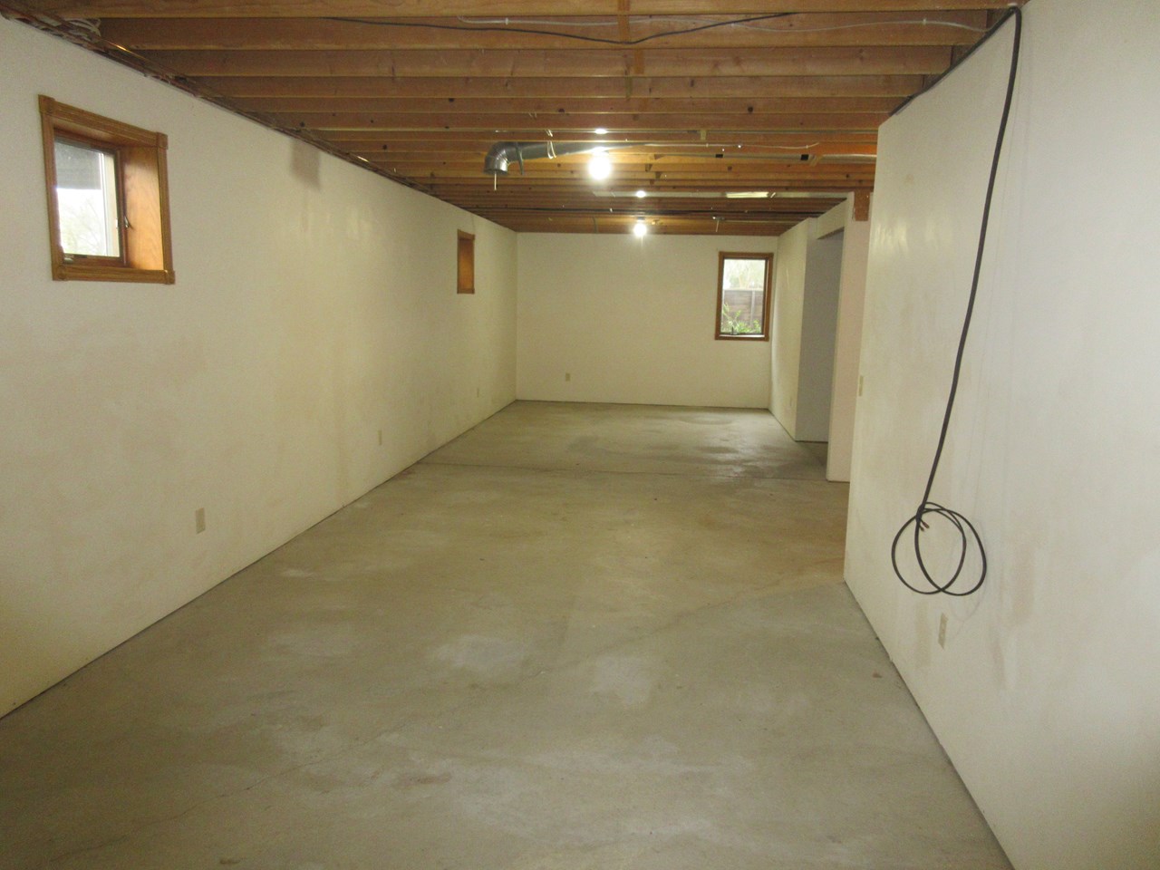 unfinished portion of basement
