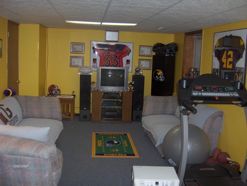 rec room in basement