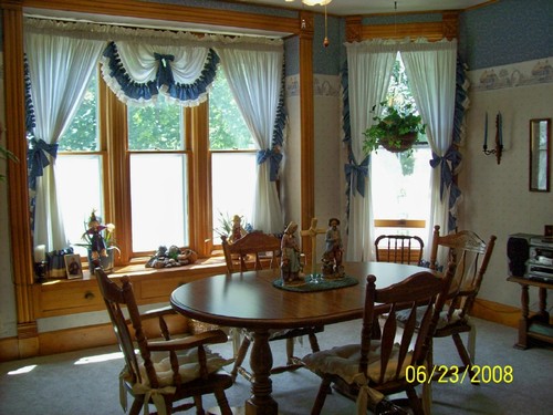 dining room with beautiful windows