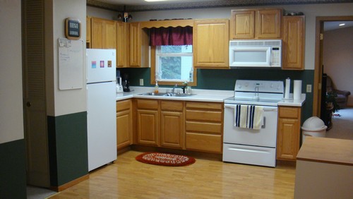 kitchen wide open with lots of room.