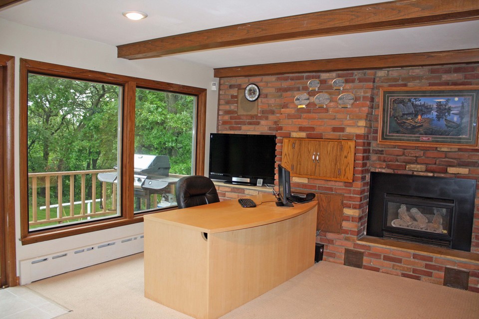 second living area on main floor or office gas fireplace