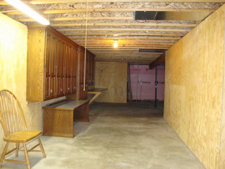 part of shop or craft area in basement