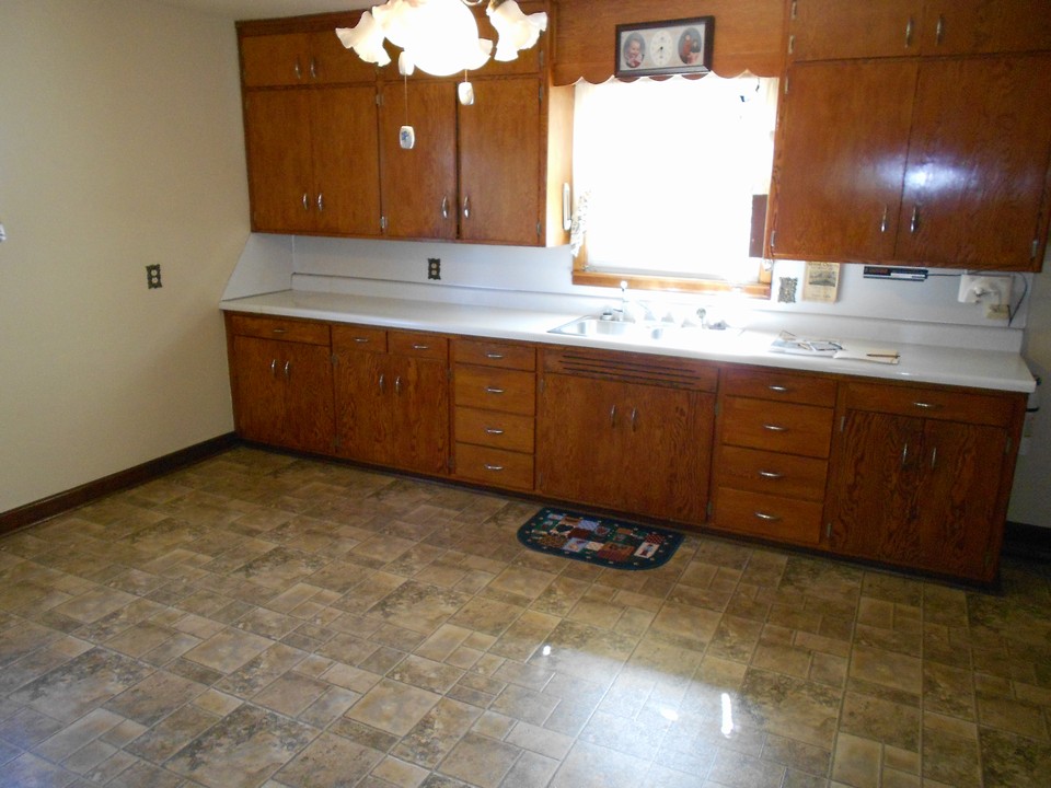 kitchen with newer flooring