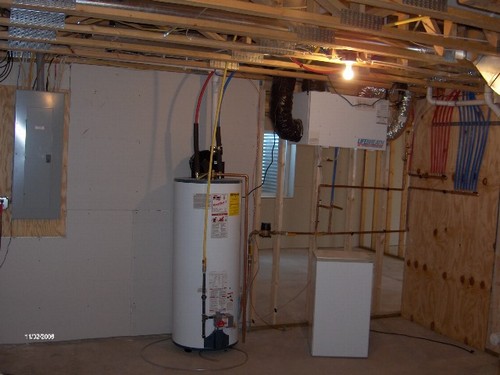 basement plenty of water lines, 200 amp electrical service, air exchanger, gas water heater, etc.