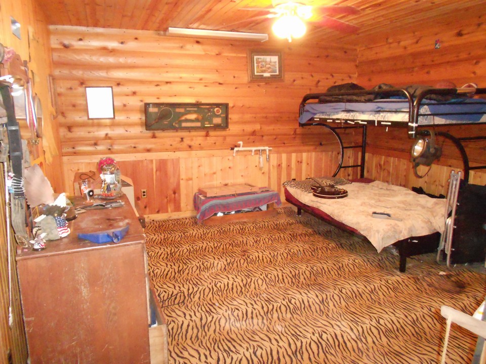 basement room used as bedroom