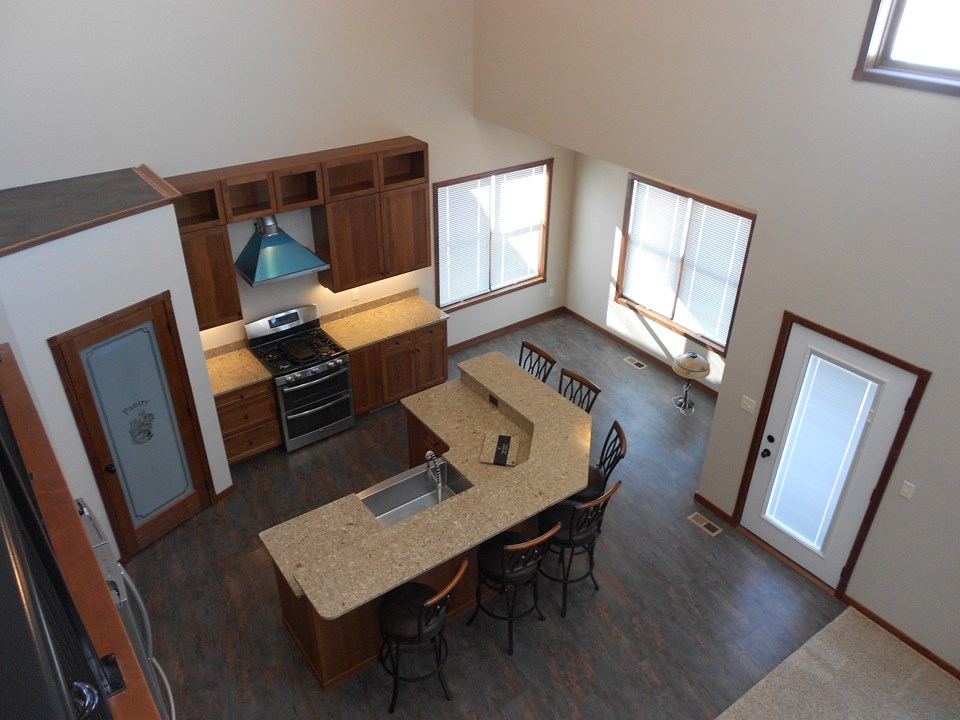 view of kitchen from upstairs