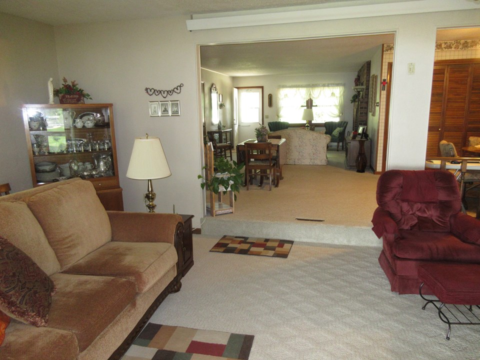 living room and family room