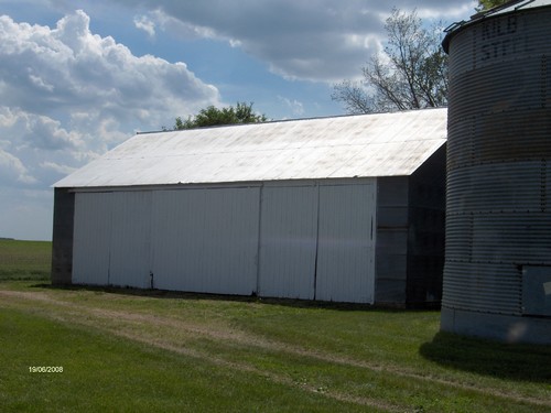 huge shed with sliding doors