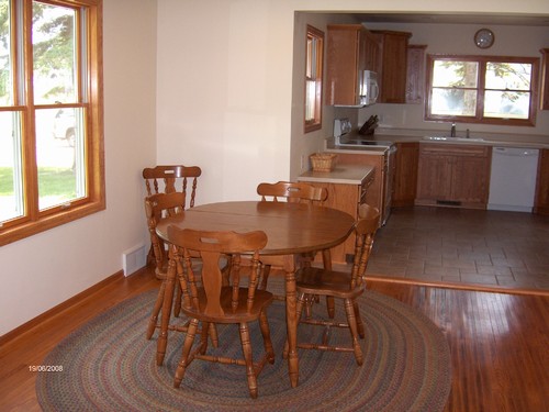 dining area open to kitchen