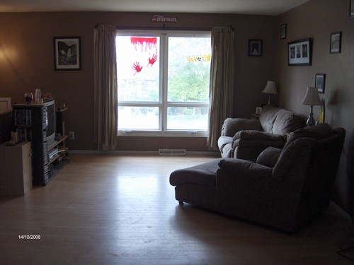 living room from dining room