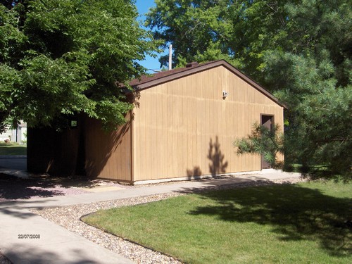 large two car garage in back yard