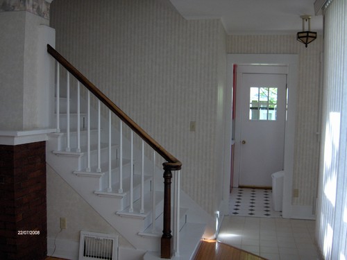 open stairway to bedrooms