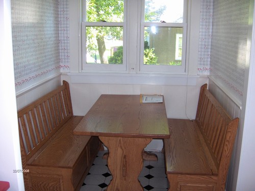 eating nook next to kitchen