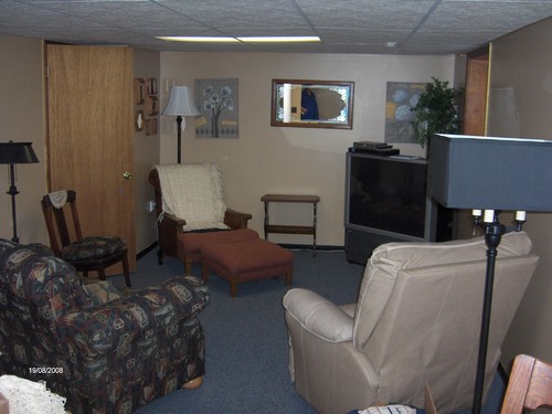 finished family room in basement