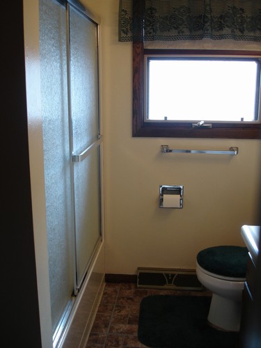main floor bathroom tub and shower